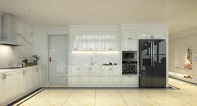 Mẫu thiết kế tủ bếp chung cư Penthouse Tây Hồ cao cấp Thiết kế tủ bếp đẹp