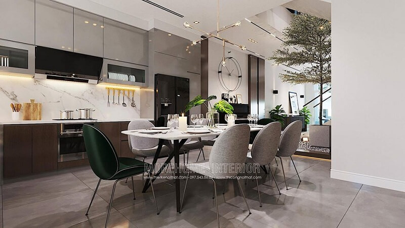 Hệ tủ bếp gỗ công nghiệp mang đến vẻ đẹp sang trọng cho không gian sống gia chủ. Thiết kế và sản xuất tủ bếp đẹp