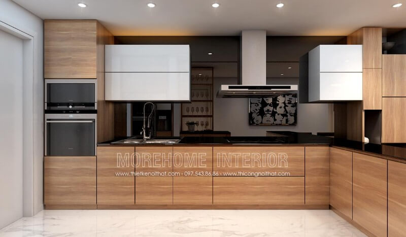 Gợi ý mẫu thiết kế nội thất tủ bếp chung cư Đà Nẵng phong cách hiện đại Tủ bếp chung cư