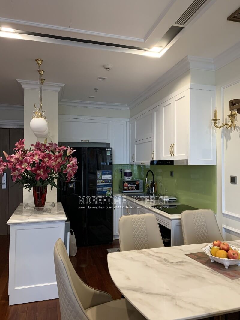 Sáng tạo với không gian nội thất phòng bếp nhỏ mang phong cách tân cổ điển Thiết kế phòng bếp đẹp và sang trọng