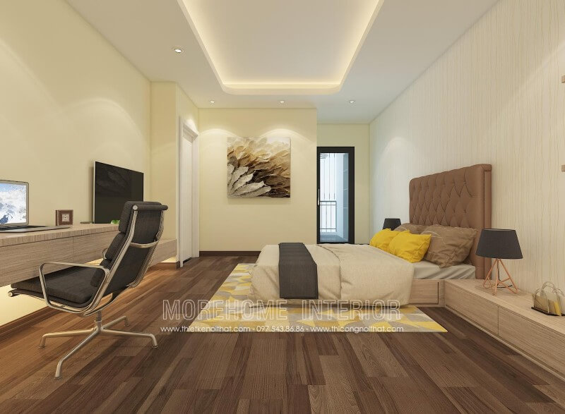 Mẫu giường ngủ hiện đại, được thiết kế thêm ngăn kéo bên dưới giúp tiết kiệm tối đa diện tích cũng như tạo thêm ngăn chứa đồ tiện nghi hơn