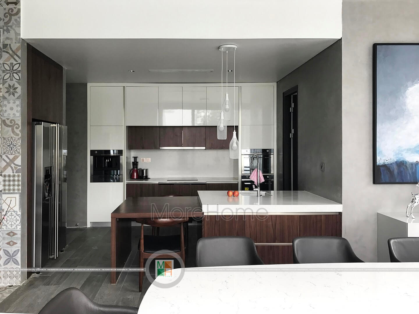 Kiểu mẫu phòng bếp đẹp theo phong cách hiện đại vô cùng quen thuộc với mọi gia đình Việt Thiết kế phòng bếp, tủ bếp đẹp