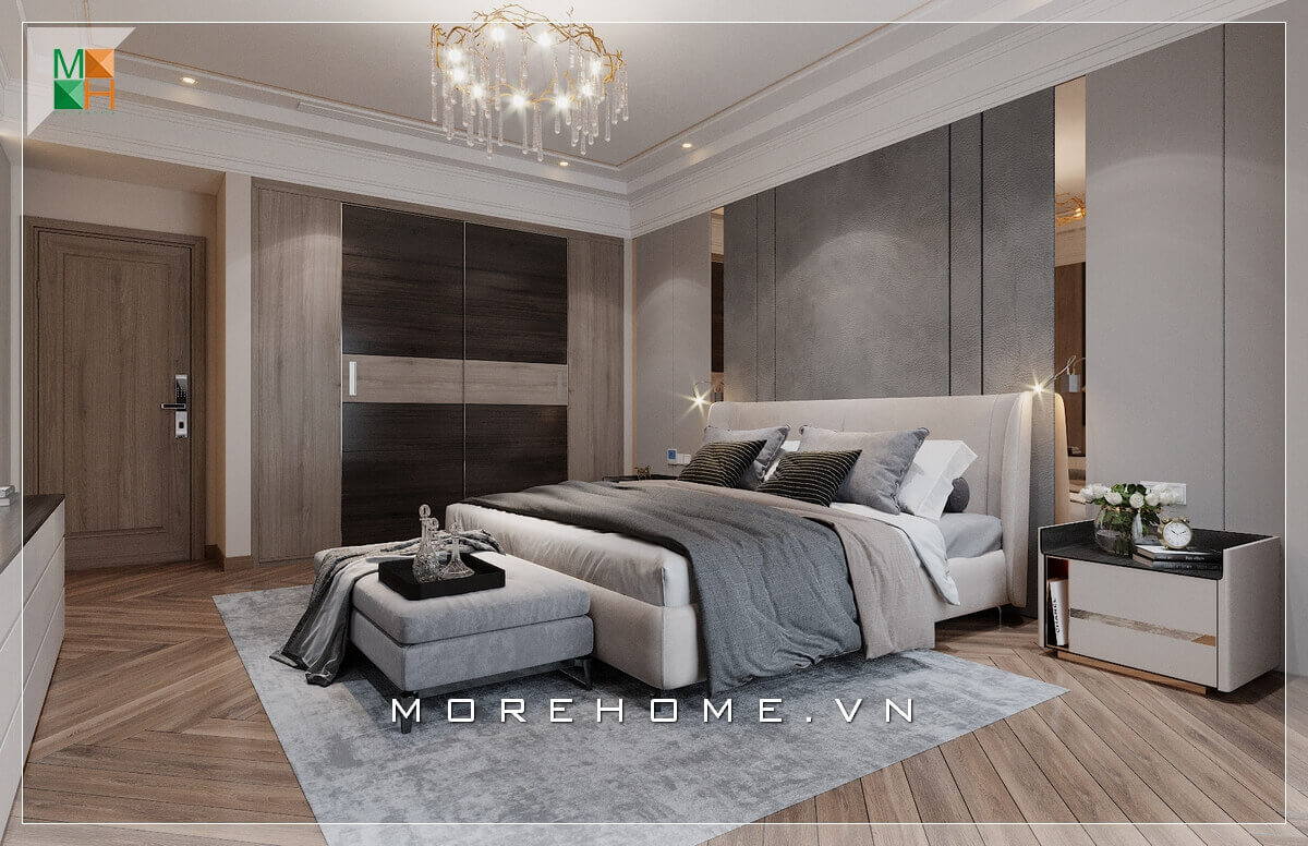 Giường ngủ biệt thự hiện đại Giường ngủ biệt thự hiện đại
