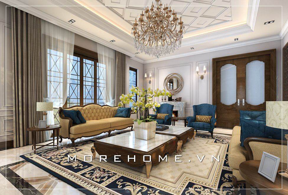 Liệt kê mẫu sofa biệt thự tân cổ điển đầy sang trọng và tiện nghi