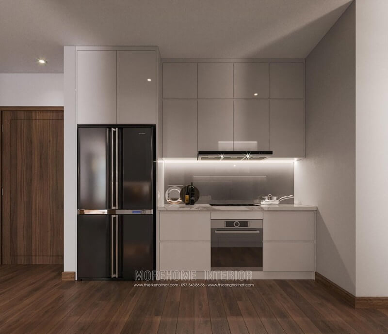 Thiết kế nội thất phòng bếp chung cư Thiết kế nhà bếp tiện nghi