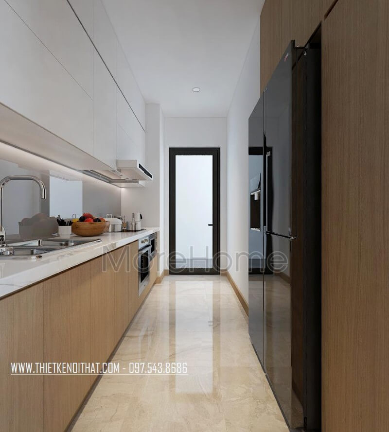 Tủ bếp gỗ công nghiệp thiết kế thông minh, tận dụng không gian chứa đồ cho phòng bếp Thiết kế và sản xuất tủ bếp đẹp