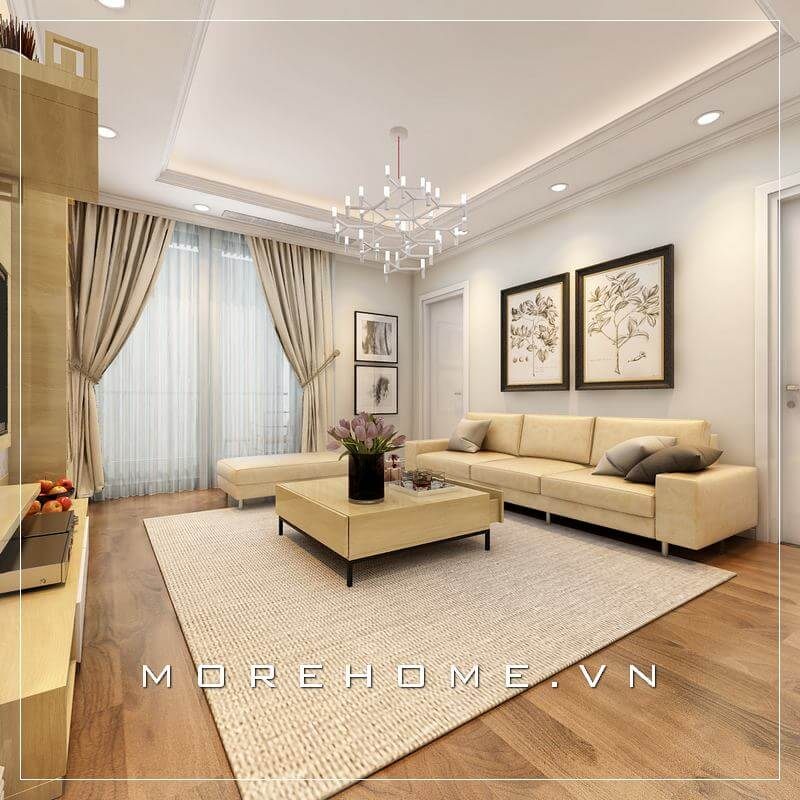 Mẫu sofa phòng khách bọc da hiện đại cho phòng khách chung cư