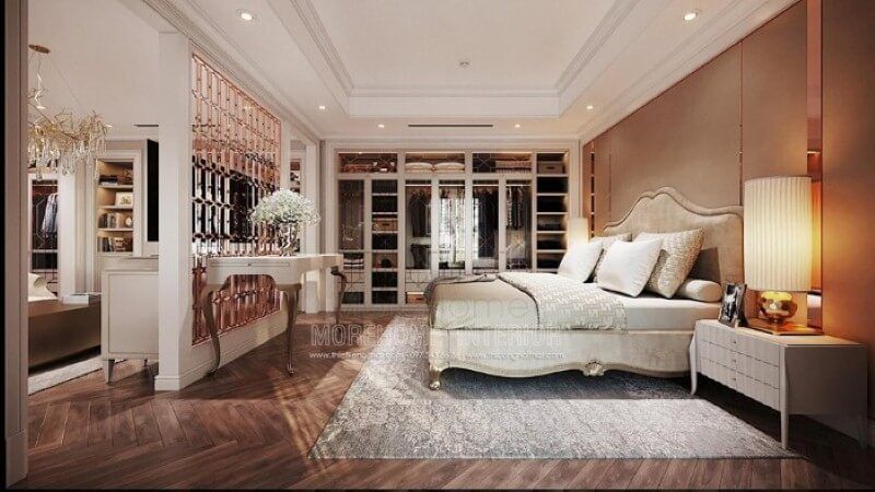 Sắp xếp nội thất phòng ngủ master phong cách đương đại đẹp, sang trọng cho biệt thự, nhà phố, chung cư cao cấp.