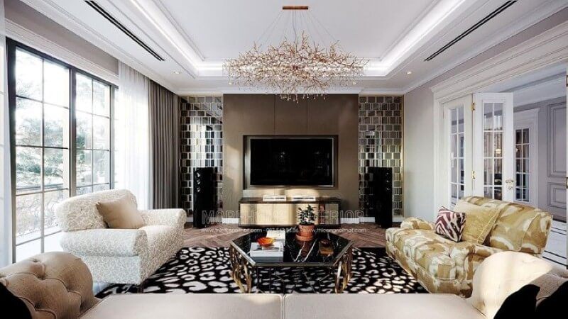 Bố trí phòng karaoke gia đình, đẹp, sang trọng.