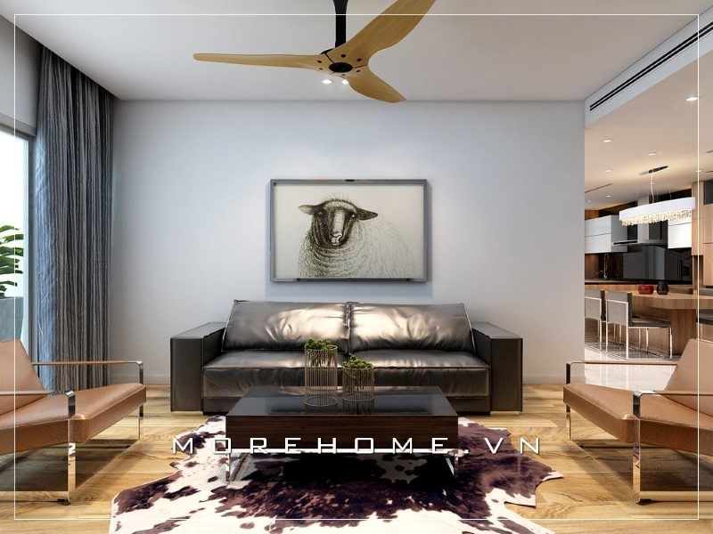 Sofa phòng khách bọc da cao cấp mang đến cảm giác thoải mái dễ chịu khi sử dụng.