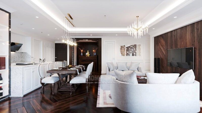 ấn tượng với mẫu bàn ghế ăn gỗ óc chó