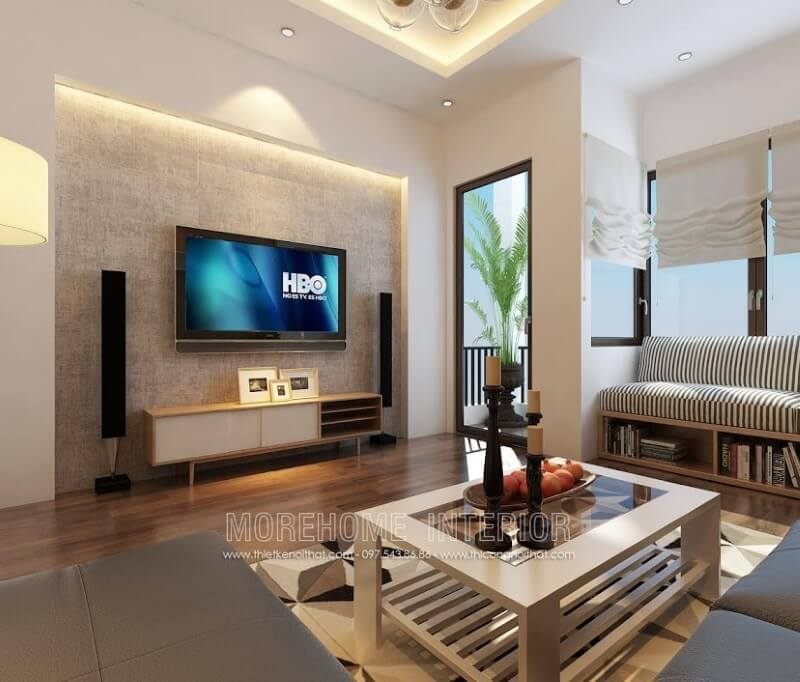 Bàn trà với lối thiết kế hiện đại nhưng khá đơn giản đem đến sự nhẹ nhàng cho không gian sống của bạn