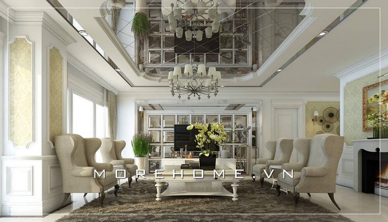 Mẫu thiết kế nội thất phòng khách ấn tượng cho tổ ấm