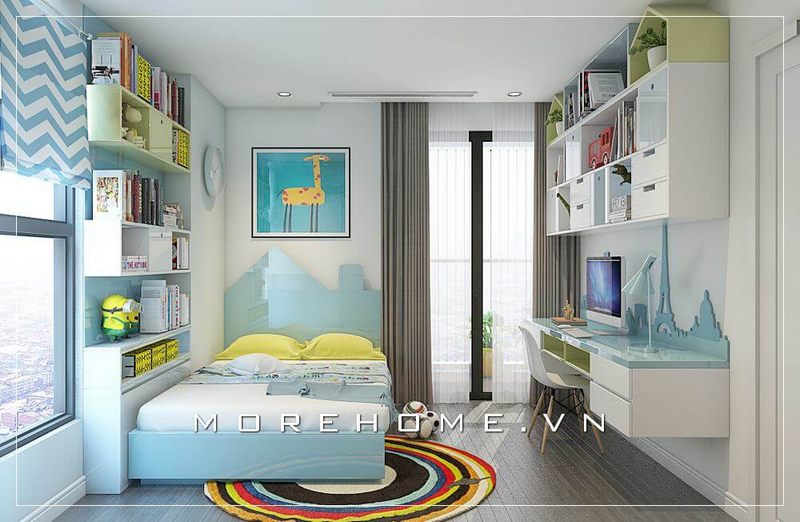 20 Giường ngủ gỗ công nghiệp An Cường đáng yêu cho trẻ trong thiết kế căn hộ