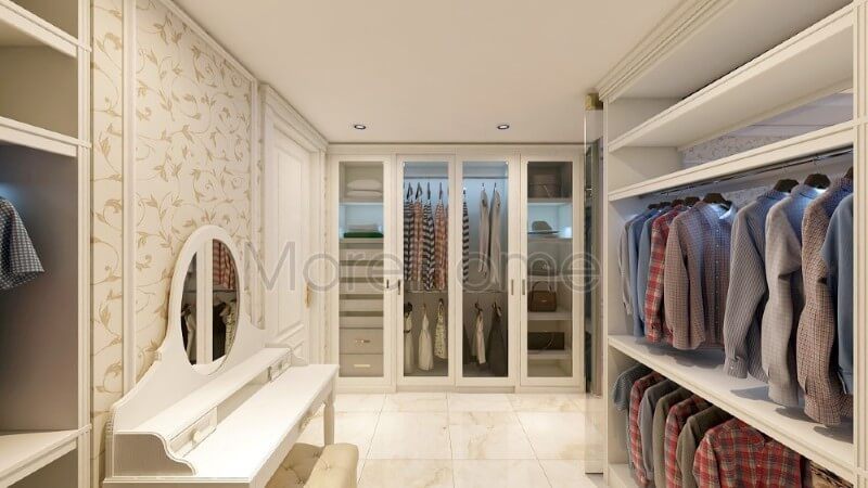 Thiết kế nội thất phòng thay đồ chung cư cao cấp