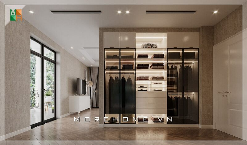 Cùng tham khảo mẫu thiết kế không gian thay đồ rất ấn tượng và thông thoáng dành cho chung cư, nhà phố, biệt thự,...
