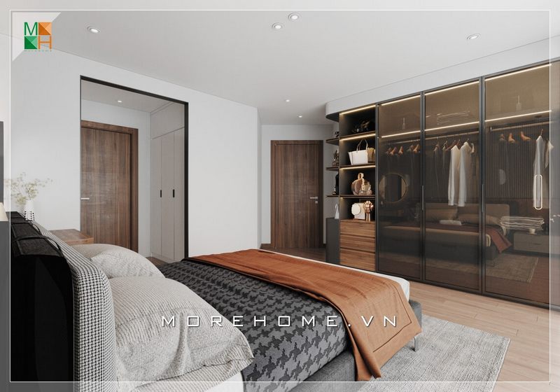 Mẫu thiết kế phòng ngủ phong cách hiện đại cho chung cư, nhà phố, biệt thự với nội thất gỗ cao cấp