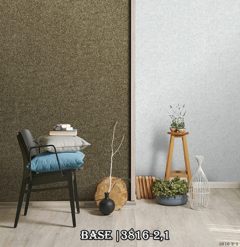 Một phong cách sang trọng toát lên bở sự kết hợp giữa 2 mẫu giấy dán tường giả đá 3816-1 và 3816-2.