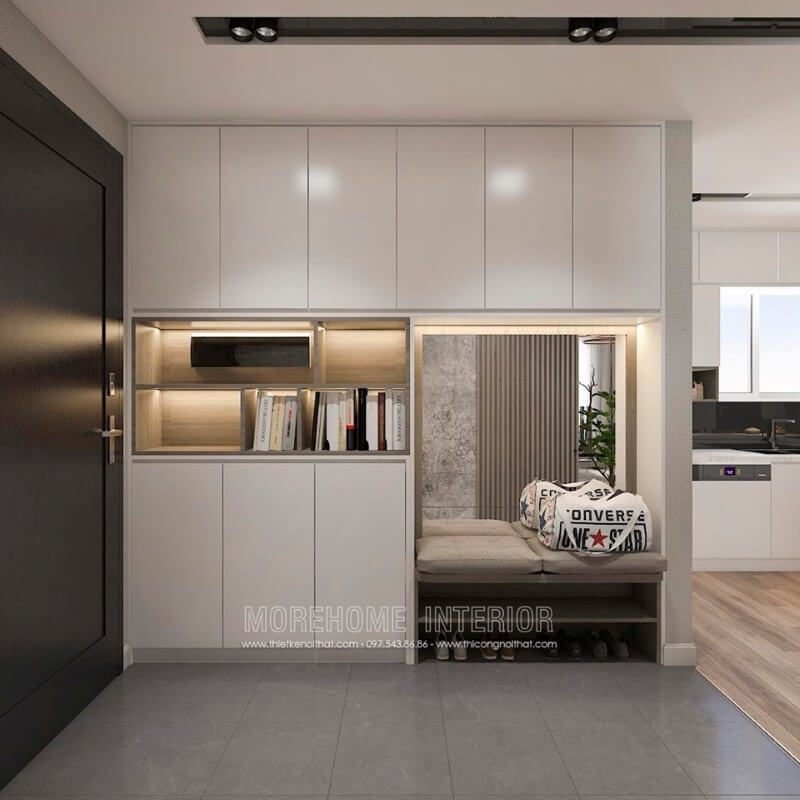 Mẫu tủ để giày dép đẹp chung cư