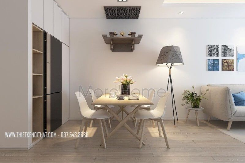 Một mẫu bàn ghế được thiết kế tối giản và độc đáo sẽ giúp gia chủ có những bữa cơm ngon miệng và ấm áp.