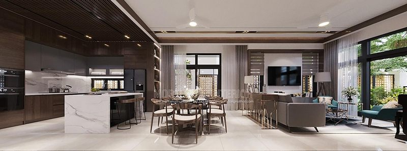 Kiến trúc sư đã thiết kế nội thất hiện đại cho biệt thự Starlakr ở Tây Hồ, Hà Nội.